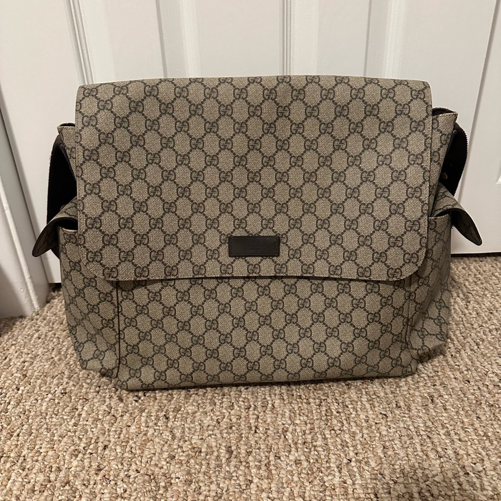 GG supreme canvas diaper bag- pristine condition, no changing mat